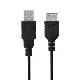 Kabel przedłużacz USB czarny czarny BULK