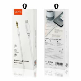 Kabel VIDVIE ALL1108 Jack 3.5mm/iPhone 1.5m biały