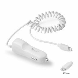 Ładowarka samochodowa REVERSE MT-C227W 1xUSB + kabel Lightning 2.1A biały