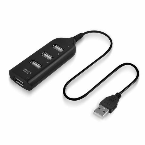 Adapter HUB 4xUSB 2.0 czarny