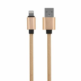 Kabel REVERSE NYLON USB/Lightning 2A, 1m złoty