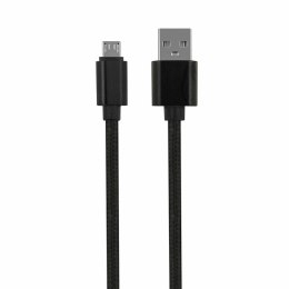 Kabel REVERSE NYLON USB/Micro 2A, 1m czarny