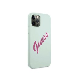 Etui GUESS Silicone Vintage do Apple iPhone 12 PRO MAX fuksja /miętowy
