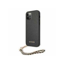 Etui GUESS Saffiano Chain do Apple iPhone 12/12 PRO czarny