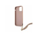 Etui GUESS Saffiano Chain do Apple iPhone 12/12 PRO różowy