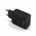 Ładowarka sieciowa REVERSE U53 1xUSB + 1xType C 3A, 20W, Power Delivery czarny