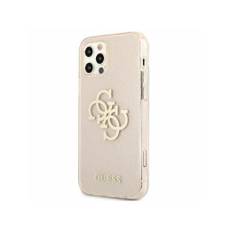 Etui GUESS Hard case Glitter 4G Big Logo do Apple iPhone 12 PRO MAX złoty