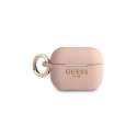 Etui na słuchawki GUESS SILICONE GLITTER do Apple AirPods Pro różowy