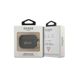 Etui na słuchawki GUESS SILICONE VINTAGE SCRIPT do Apple AirPods Pro czarny