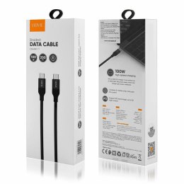 Kabel VIDVIE CB494 Type C/Type C 5A/100W, 2m czarny