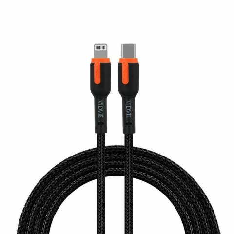 Kabel VIDVIE CB499 Type C/Lightning PD 20W 1.2m czarno-pomarańczowy PUDEŁKO