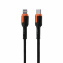 Kabel VIDVIE CB499 Type C/Lightning PD 20W 1.2m czarno-pomarańczowy PUDEŁKO