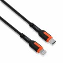 Kabel VIDVIE CB499 Type C/Lightning PD 20W 1.2m czarno-pomarańczowy PUDEŁKO