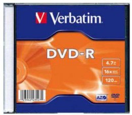 DVD-R VERBATIM 4.7 GB 16x Slim 1 szt.
