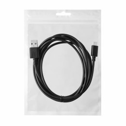 Kabel REVERSE USB/Type C 3A, 2m czarny BAG