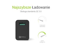 Ładowarka sieciowa USB Green Cell z funkcją szybkiego ładowania QC 3.0