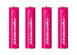 Baterie ESPERANZA Niklowo-wodorkowa AAA (LR03, R03, 24A, MN2400, AM4, UM4, HP16) 1000mAh 4 szt. EZA102R