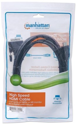 MANHATTAN HDMI (męski) - DVI-D 24+1 (męski) 3 m 3m /s1x HDMI (wtyk) DVI-D 24+1 (męski)