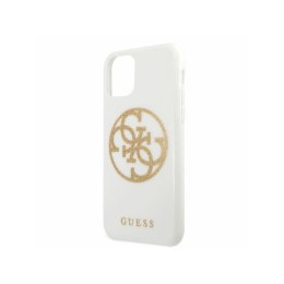 Etui GUESS Hard Case Glitter 4G Circle do Apple iPhone 11 PRO MAX biały