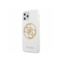 Etui GUESS Hard Case Glitter 4G Circle do Apple iPhone 11 PRO MAX biały