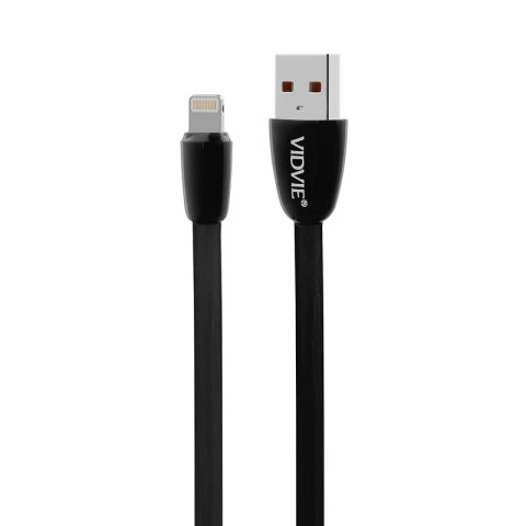 Kabel VIDVIE CT01 USB/Lightning 2.1A, 1m czarny 30 szt.