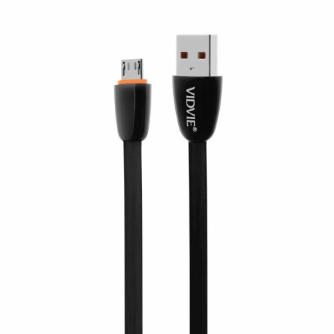 Kabel VIDVIE CT01 USB/Micro 2.1A, 1m czarny 30 szt.