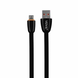 Kabel VIDVIE CT01 USB/Micro 2.1A, 1m czarny 30 szt.
