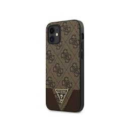 Etui GUESS Hard case TRIANGLE do Apple iPhone 12 MINI brązowy