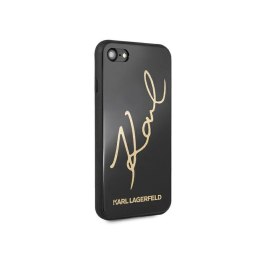 Etui Karl Lagerfeld Glitter Signature do Apple iPhone 7/8/SE 2020 przezroczysty