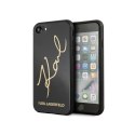 Etui Karl Lagerfeld Glitter Signature do Apple iPhone 7/8/SE 2020 przezroczysty