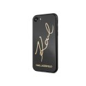 Etui Karl Lagerfeld Glitter Signature do Apple iPhone 7/8/SE 2020 przezroczysty