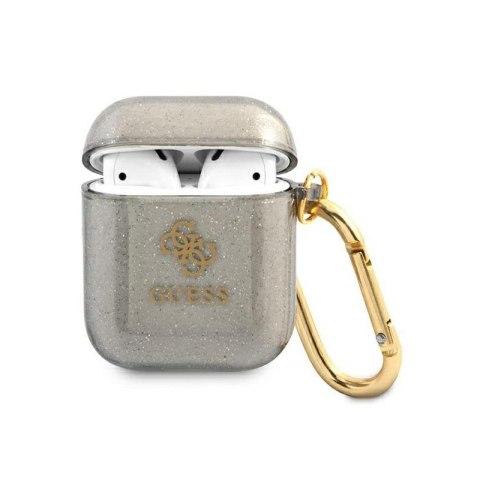 Etui na słuchawki GUESS GLITTER COLLECTION do Apple AirPods I/II czarny