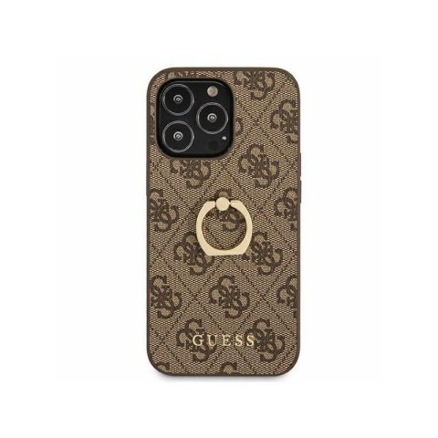 Etui GUESS Hard case 4G Ring Stand do Apple iPhone 13 PRO MAX brązowy