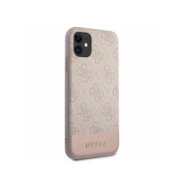 Etui GUESS Hard case Stripe do Apple iPhone 11 różowy