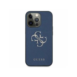 Etui GUESS Saffiano 4G Metal Logo do Apple iPhone 13 PRO niebieski