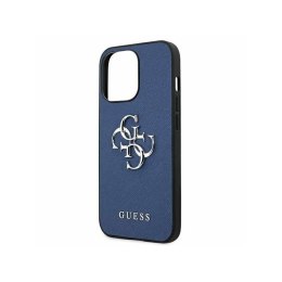 Etui GUESS Saffiano 4G Metal Logo do Apple iPhone 13 PRO niebieski