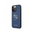 Etui GUESS Saffiano 4G Metal Logo do Apple iPhone 13 PRO niebieski