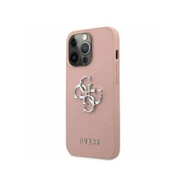 Etui GUESS Saffiano 4G Metal Logo do Apple iPhone 13 PRO różowy