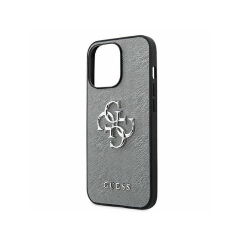 Etui GUESS Saffiano 4G Metal Logo do Apple iPhone 13 PRO szary