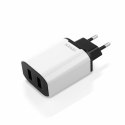 Ładowarka sieciowa VIDVIE CE02 2xUSB + kabel Lightning 2.4A biały/czarny