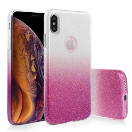 Etui GLITTER do LG V30 srebrno różowy