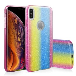 Etui GLITTER do LG V30 tęczowy