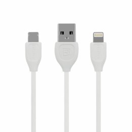 Kabel REMAX RC-050T USB/Micro + Lightning 2w1, 2m biały