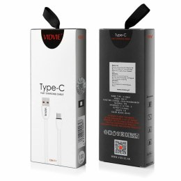 Kabel VIDVIE CB411 USB/Type C 2.1A, 1m czarny