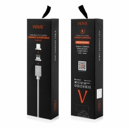 Kabel VIDVIE CB420 USB/Micro + Lightning 1.5A, 1m srebrny
