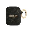 Etui na słuchawki GUESS SILICONE GLITTER do Apple AirPods I/II czarny