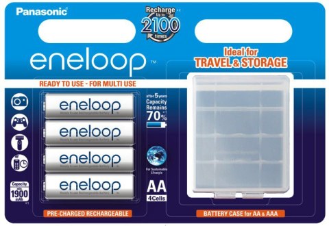 Baterie ENELOOP Niklowo-wodorkowa AA (LR06, FR6, R6, 15A, MN1500, AM3, UM3, HP7) 1900mAh 4 szt. BK-3MCCEC-4BE