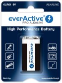 Baterie EVERACTIVE Alkaliczna PP3 (9V, 6LR61, 6F22, 6R61) 650mAh 1 szt. EV6LR61-PRO