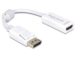 Adapter DELOCK Displayport 1.1(M) - HDMI(F) Biały DisplayPort - HDMI 61767