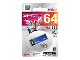 Pendrive (Pamięć USB) SILICON POWER 64 GB USB 2.0 Niebiesko-czarny